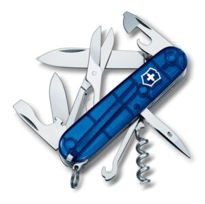 Victorinox Climber zakmes blauw transparant