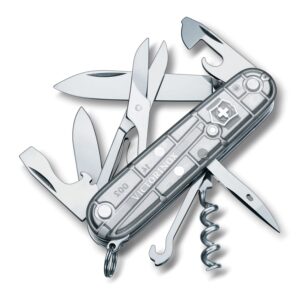 Victorinox Climber zakmes zilvergrijs transparant