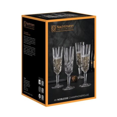 nachtmann champagneglas set van 4 noblesse nachtmann champagneglas set van 4 noblesse