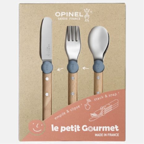 opinel kinderbestek 3 delig regenblauw opinel kinderbestek 3 delig regenblauw