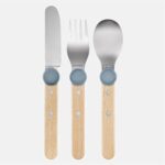 opinel kinderbestek 3 delig regenblauw