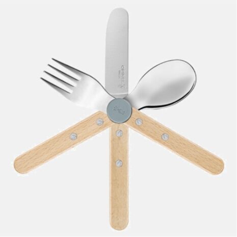 opinel kinderbestek 3 delig regenblauw opinel kinderbestek 3 delig regenblauw