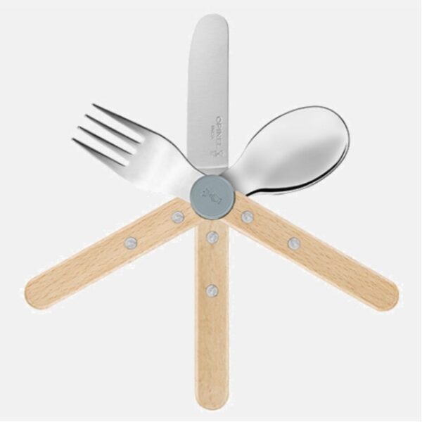 opinel kinderbestek 3 delig regenblauw opinel kinderbestek 3 delig regenblauw