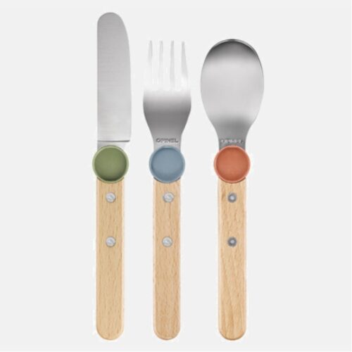 opinel kinderbestek 3 delig gemengde kleuren opinel kinderbestek 3 delig gemengde kleuren