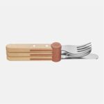 opinel kinderbestek 3 delig koraalkleur