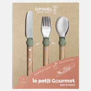 Opinel kinderbestek 3 delig Olijfgroen Opinel kinderbestek 3 delig Olijfgroen