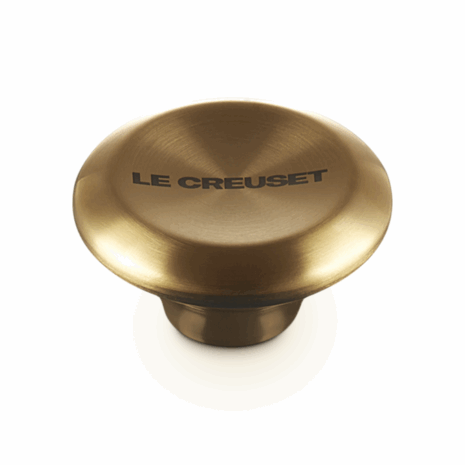 le creuset rvs licht goudkleurig knop origineel 5,7 cm