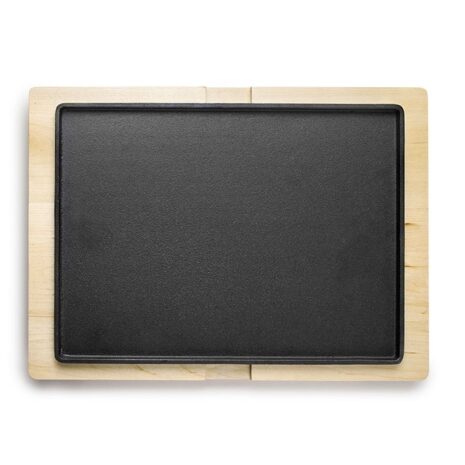 ibili gietijzer grillplaat 34 x 20 cm met houten onderbord ibili gietijzer grillplaat 34 x 20 cm met houten onderbord
