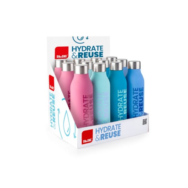 ibili drinkfles isolerend 500 ml smart hydrate en reuse antraciet