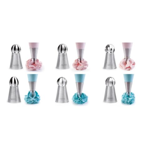 ibili set van 6 rvs bolvormige russische spuitmondjes ibili set van 6 rvs bolvormige russische spuitmondjes