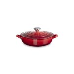 le creuset campagnard tradition hartvormige braadpan met rvs knop