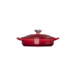 le creuset campagnard tradition hartvormige braadpan met rvs knop
