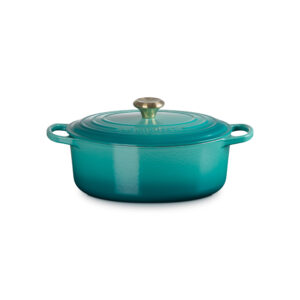 Le Creuset Braadpan gietijzer 29 cm ovaal Signature - Bleu Riviera
