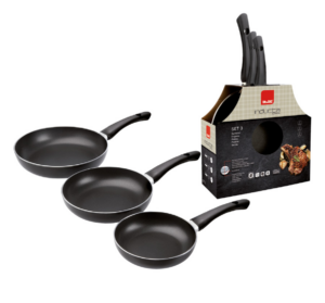 Ibili koekenpan antikleef Inducta - Set van 3