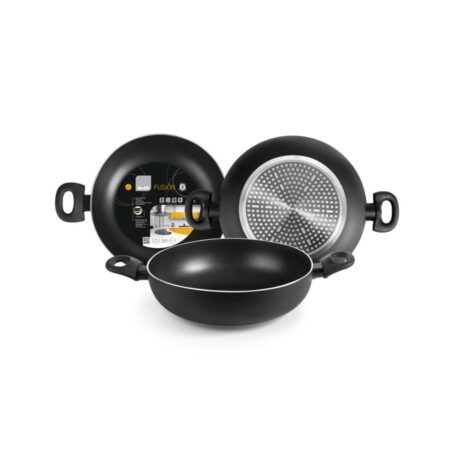 ibili diepe koekenpan met 2 handgrepen antikleef fusion