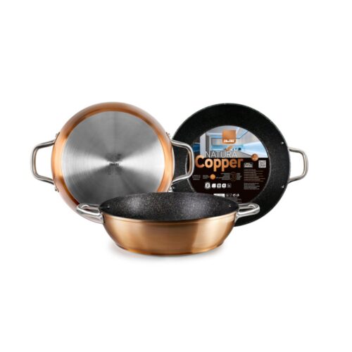 Ibili hapjespan met 2 grepen antikleef Natura Copper inductie pan