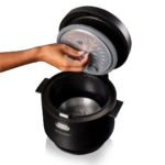 rijstkoker 1 liter wit zwart