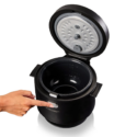 rijstkoker 1 liter wit zwart