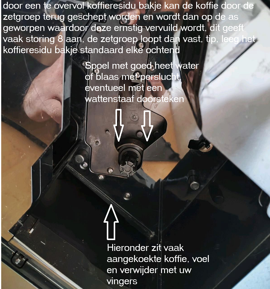 nivona zetgroep aandrijving loopt vast