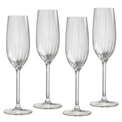 royal leerdam plissé champagneglazen set 4 stuks