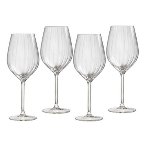 royal leerdam rode wijn glas plissé 510 ml set van 4