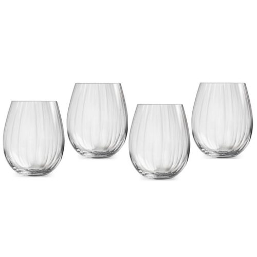 royal leerdam waterglas plissé 420 ml set van 4