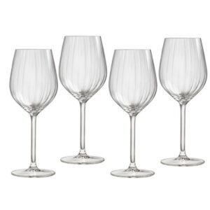 Royal Leerdam Witte wijn glas Plissé 390 ml - set van 4