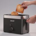 graef broodrooster zwart met 6 standen en ontdooistand voor perfecte toast